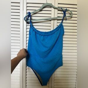 Free People Bright Blue One Piece Swimsuit